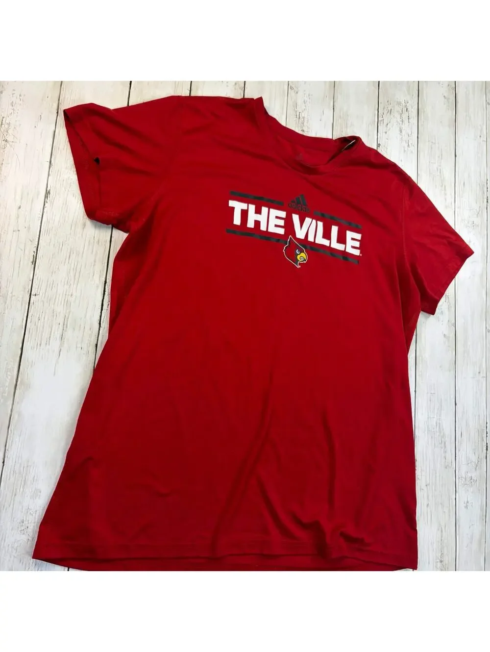 Adidas The Ville Red Louisville Cardinals T-Shirt Womens 2XL